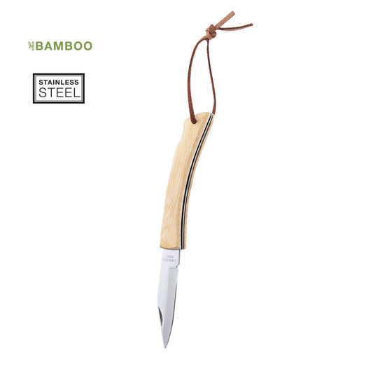 Couteau de la ligne Nature, fusionnant une lame en acier inoxydable de qualité avec une poignée robuste en bambou.