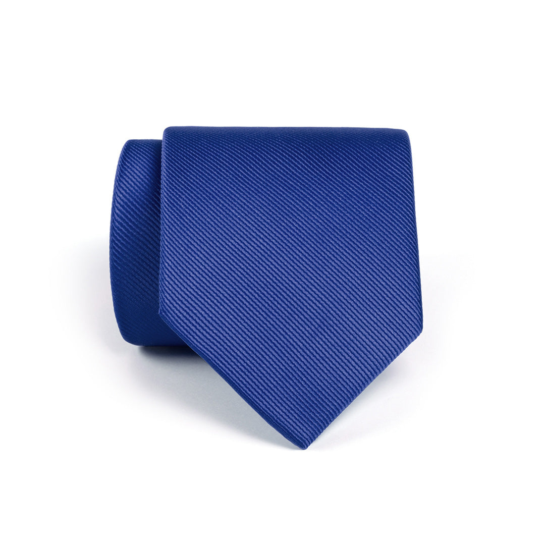 Cravate en polyester doux satiné SERQ bleue