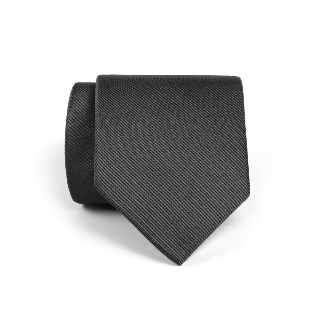 Cravate en polyester doux satiné SERQ noire