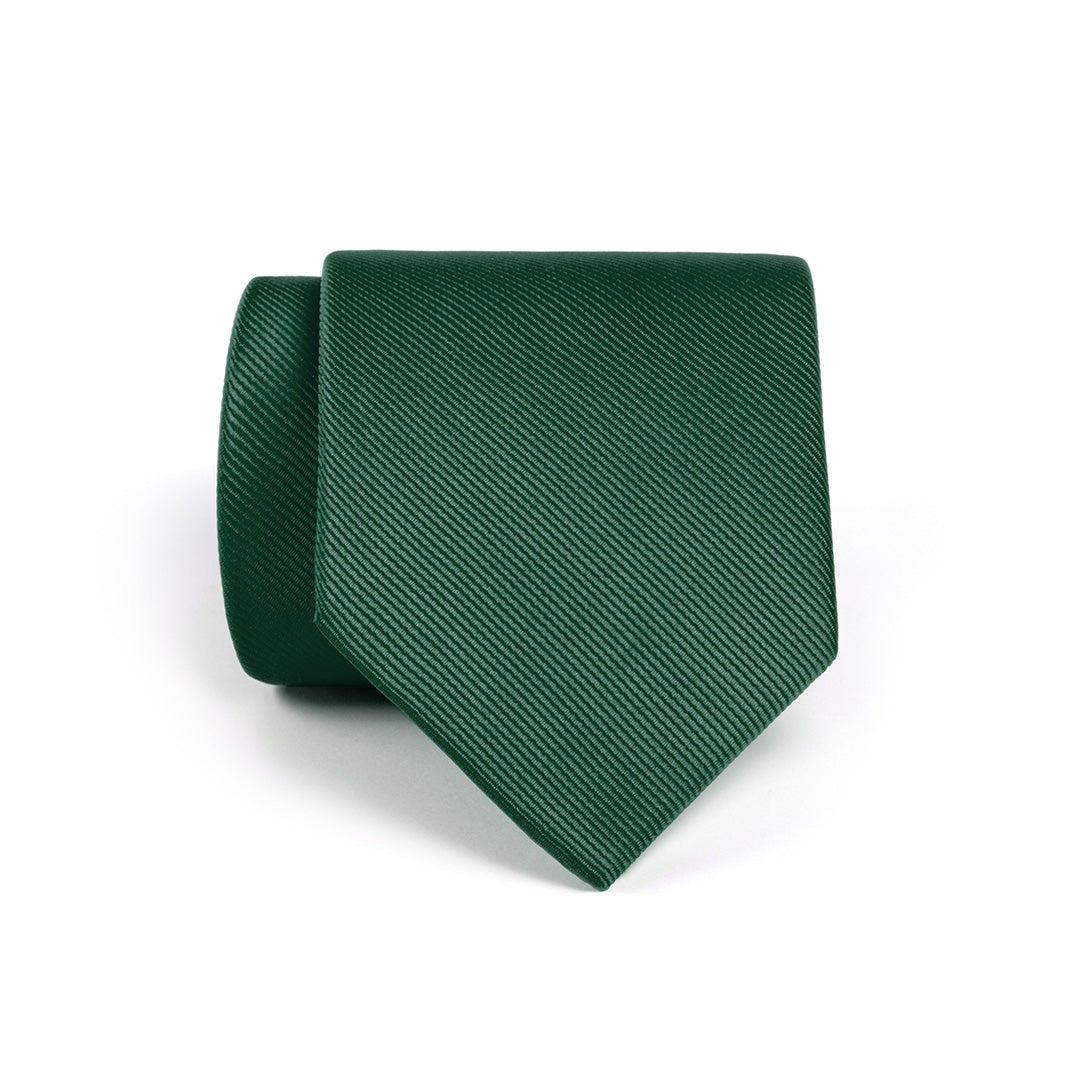 Cravate en polyester doux satiné SERQ verte