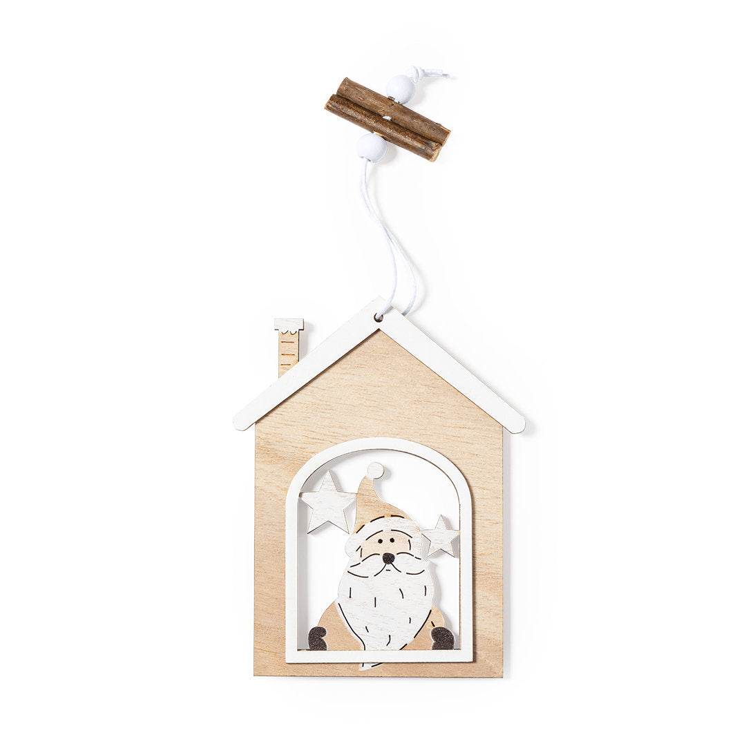 Décoration de Noël élégante et moderne en bois naturel ROMAN