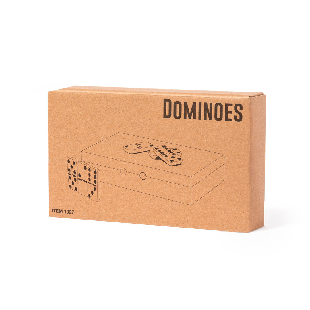 Dominos classiques en mélamine, 28 pièces, présentés dans un étui en bambou laqué avec fermeture magnétique, boîte design individuelle