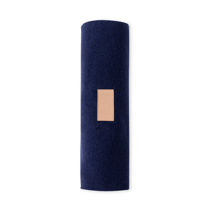 Écharpe unisexe en matériau acrylique élastique bleue à personnaliser