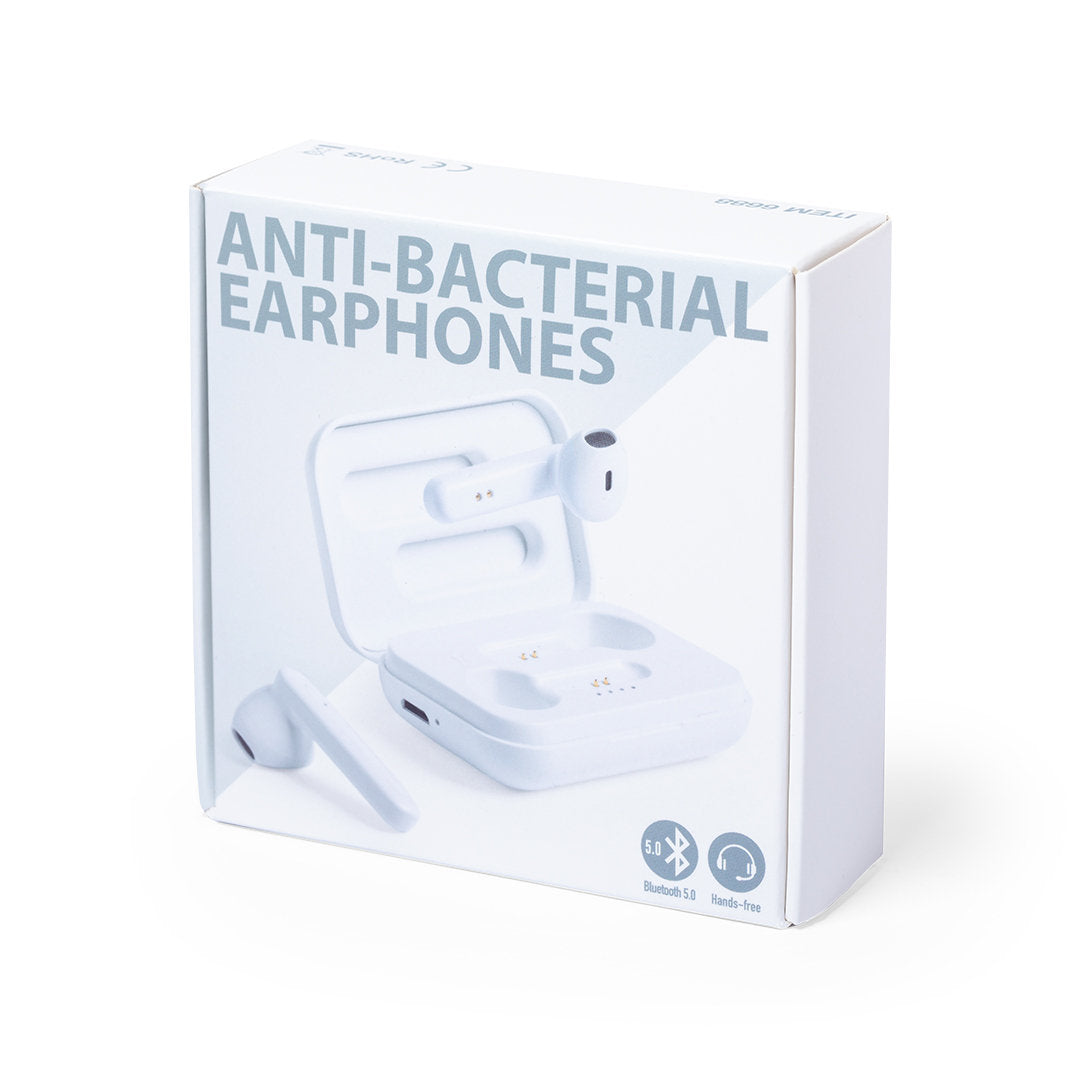 Écouteurs antibactériens bluetooth 5.0 avec poste de charge 400 mAh KILEY étui carton