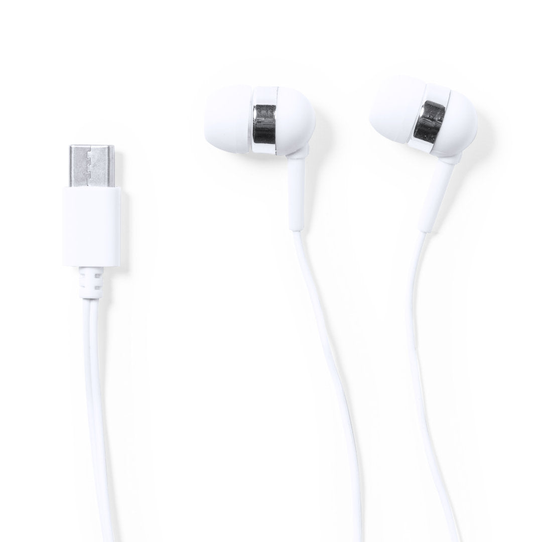 Écouteurs intra-auriculaires usb type c TRUBUS logo entreprise