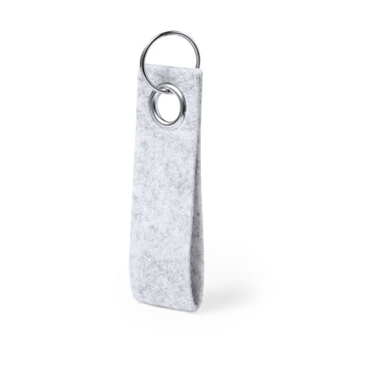 porte clé ruban en feutre gris à personnaliser