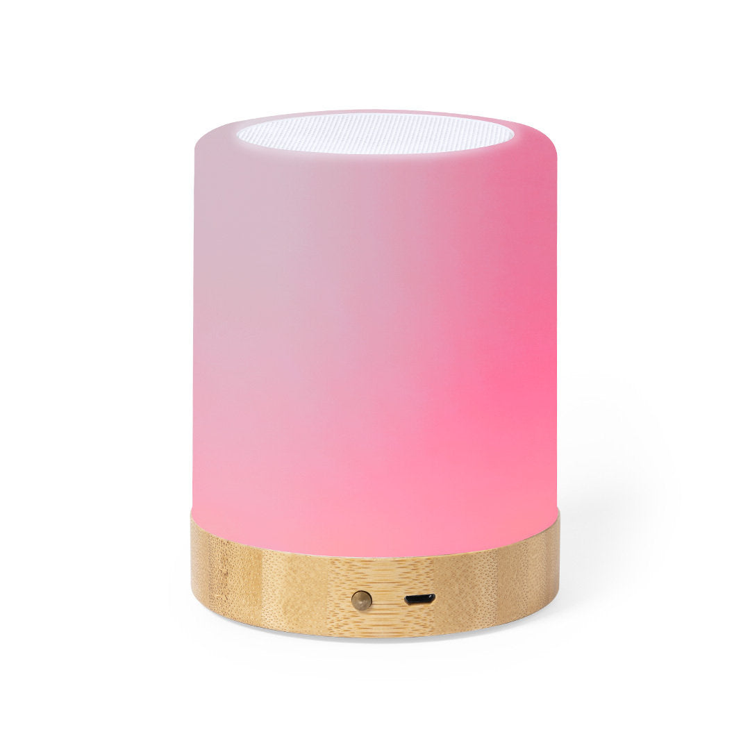 Enceinte Bluetooth 1200 mAh en bambou lumière apaisante