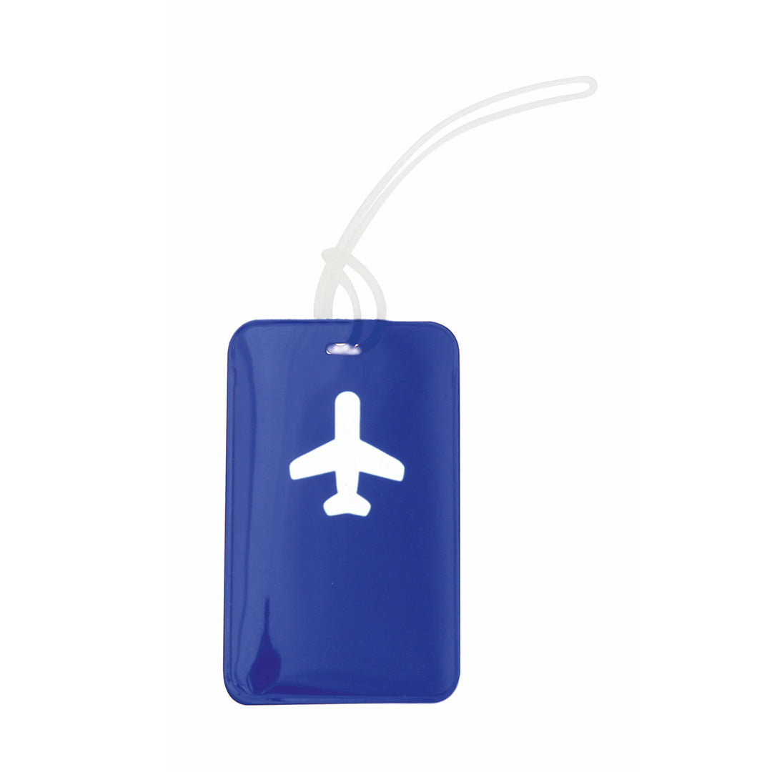 Étiquette à bagages avec motif avion, en PVC résistant personnalisable logo entreprise