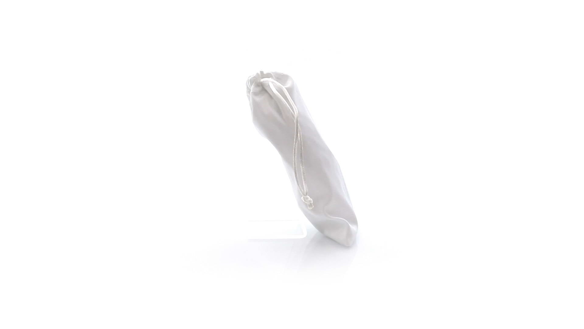 Etui blanc en polyester doux et fermeture par cordon EKAIN