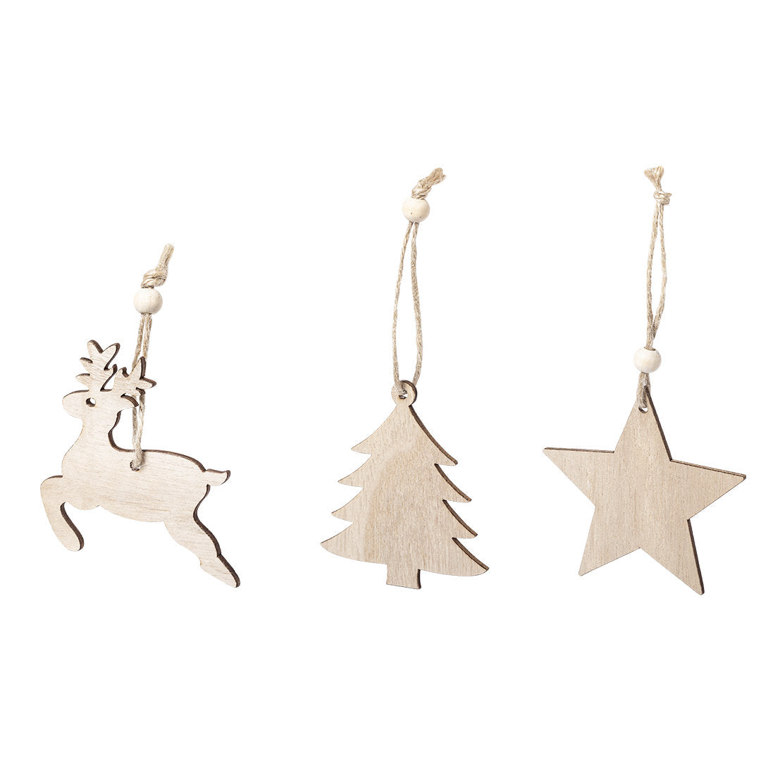 Figurines de Noël en bois au toucher doux TILMEX