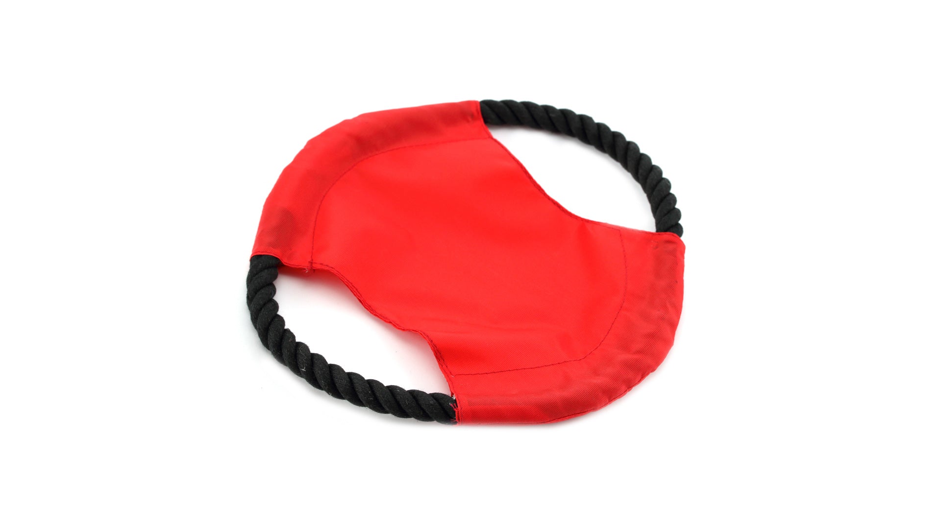Frisbee résistant avec corde en coton pour animaux de compagnie.