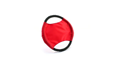 Frisbee en coton avec corde résistante pour animaux de compagnie.