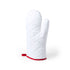 Gant de cuisine 100% polyester SILAX blanc et rouge