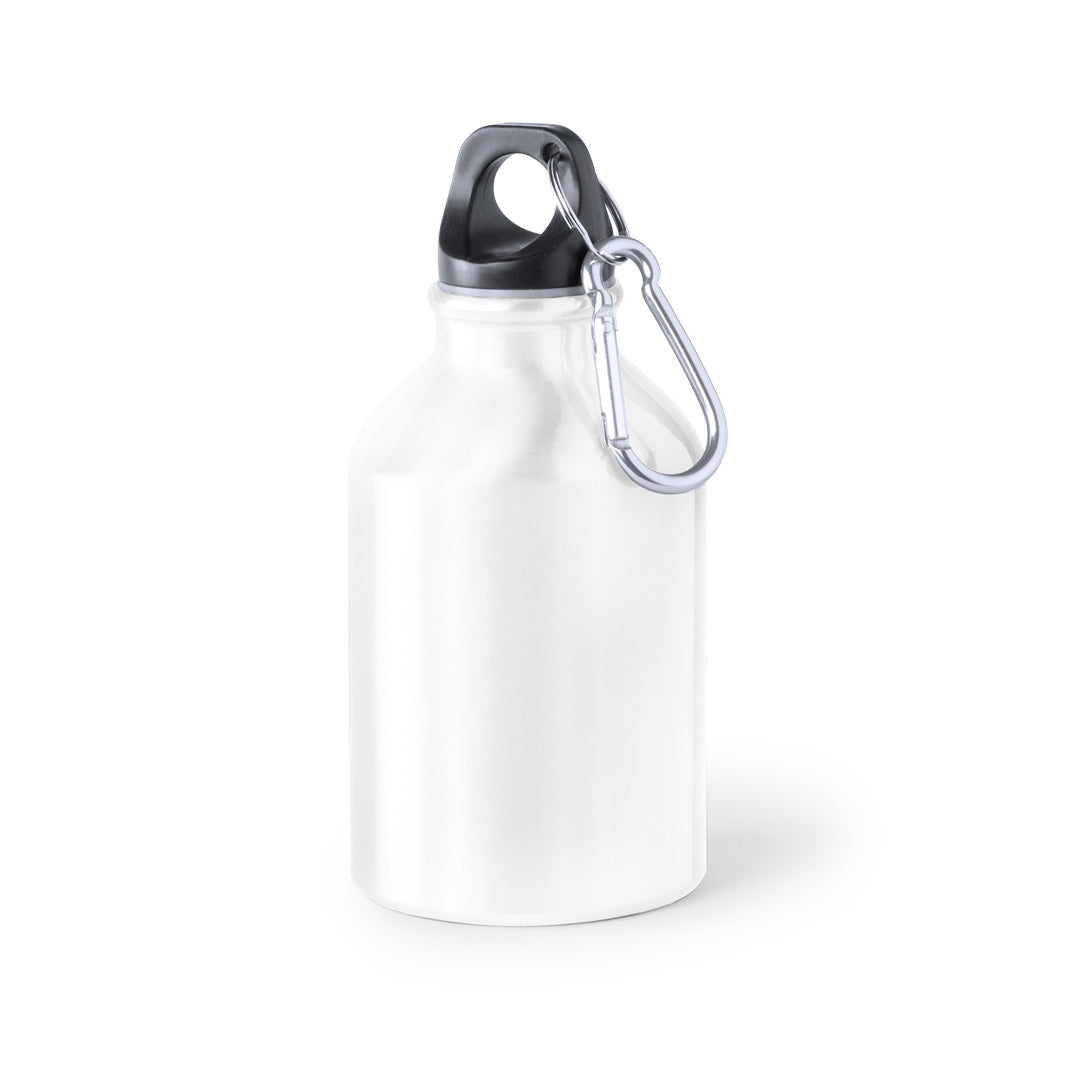 Gourde de 330ml avec corps en aluminium HENZO blanc