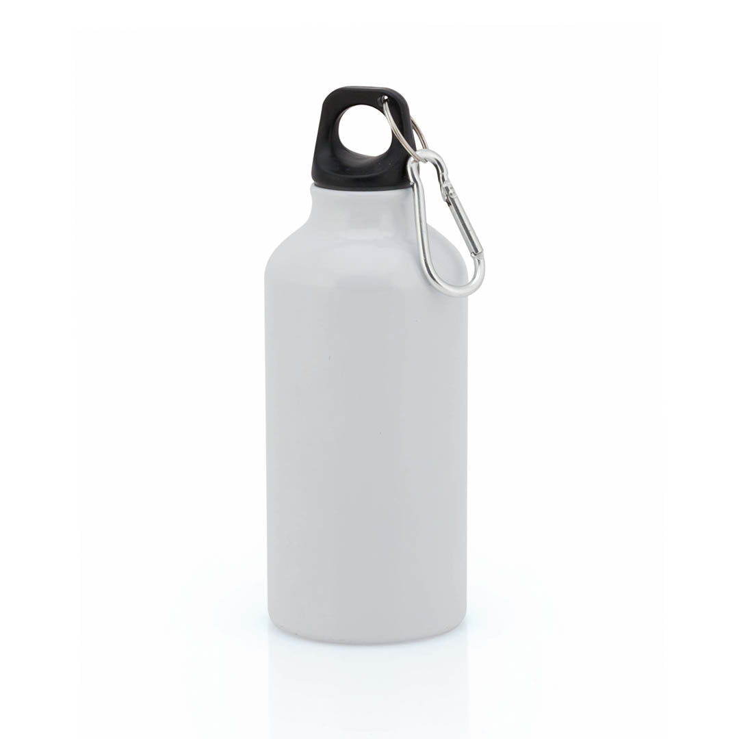 Gourde de 400ml en aluminium MENTO blanche