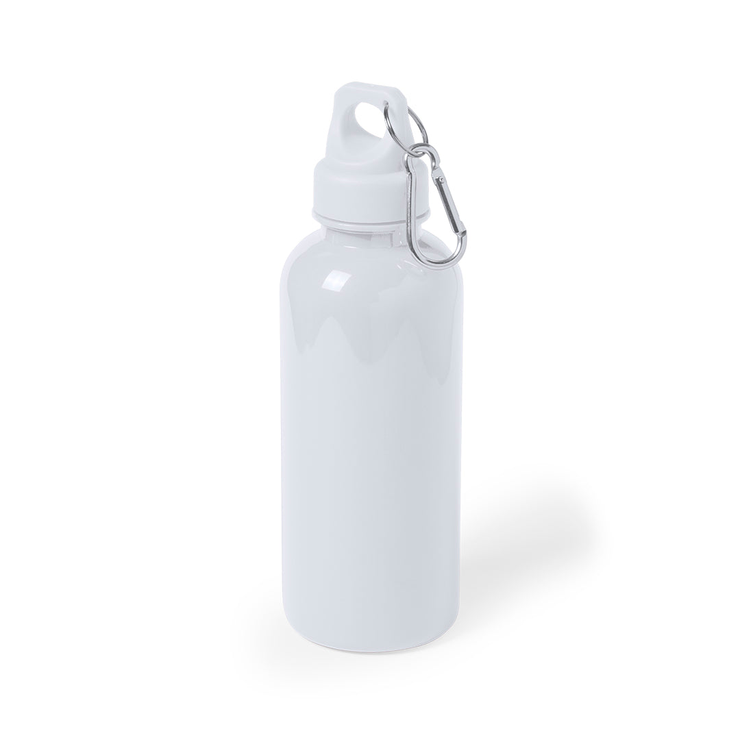 Gourde de 600 ml avec corps en PS translucide ZANIP blanche