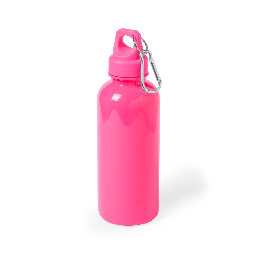 Gourde de 600 ml avec corps en PS translucide ZANIP rose