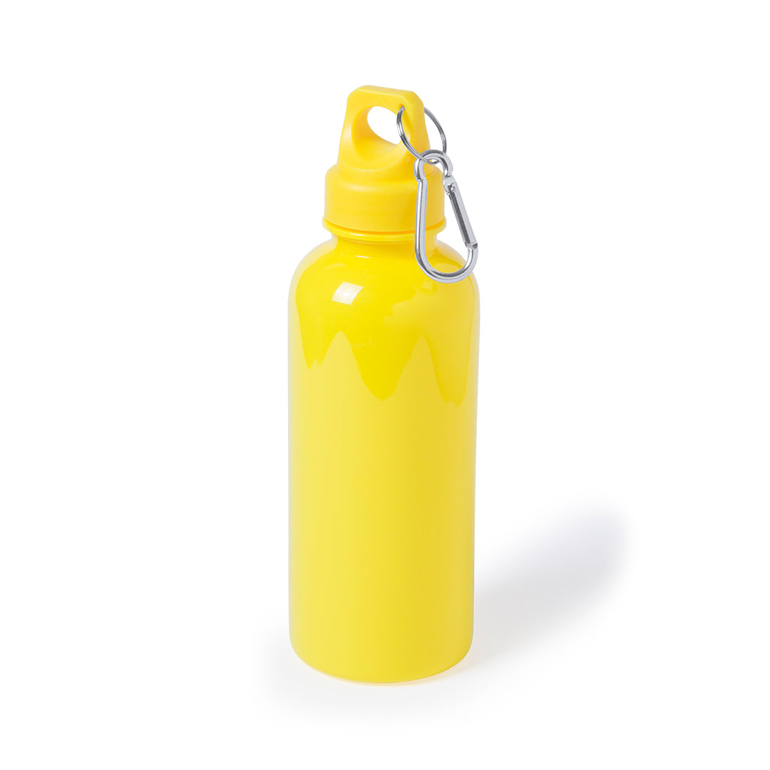 Gourde de 600 ml avec corps en PS translucide ZANIP jaune