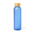 Gourde en verre et bambou de 500 ml sans bpa ESKAY bleue