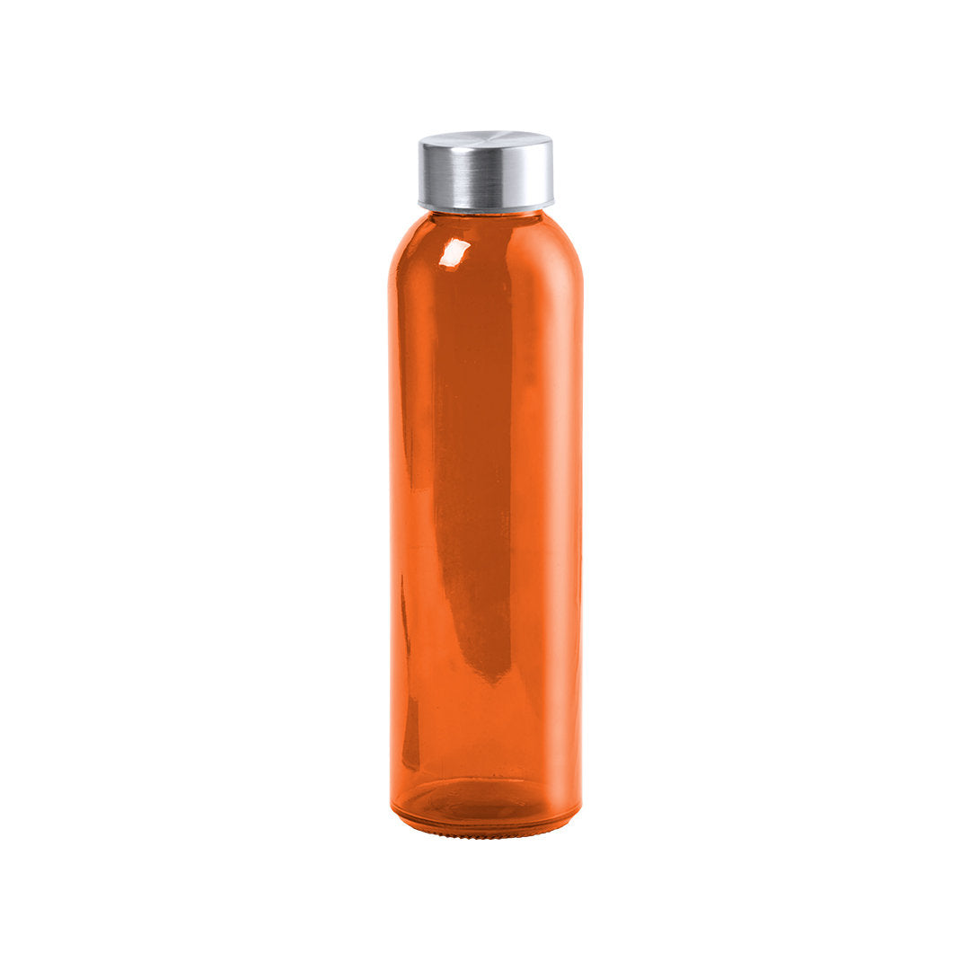 Gourde en verre et en acier inoxydable 500ml sans bpa TERKOL orange