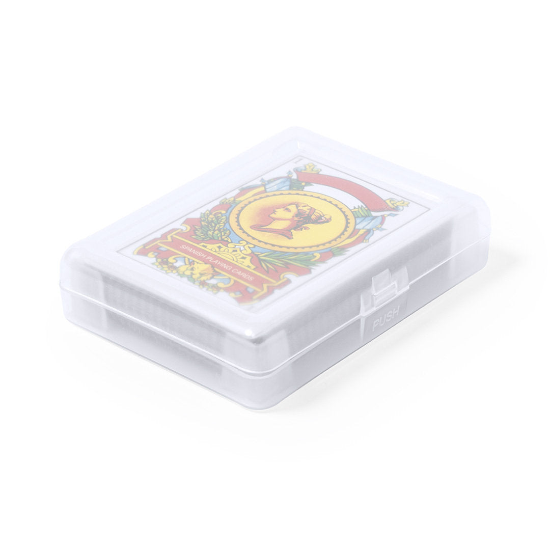 Cartes espagnoles en papier laminé, ensemble de 50 cartes, présenté dans un étui individuel avec finition translucide et verrou de sécurité