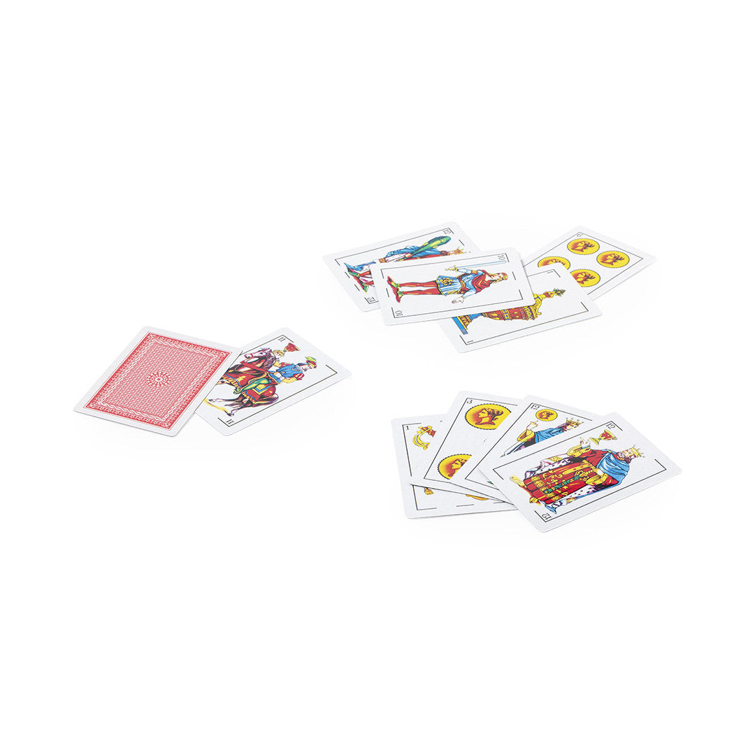 Ensemble complet de jeu de cartes espagnol, 50 cartes incluses, étui en papier laminé avec verrou de sécurité