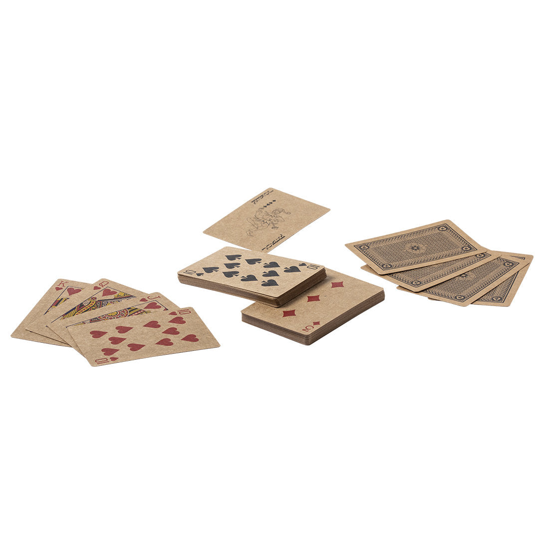 Set de jeux de société en bois avec cartes françaises et domino, dans une mallette coulissante