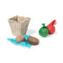 kit de jardin trois pot matiere recyclable et trois plantes