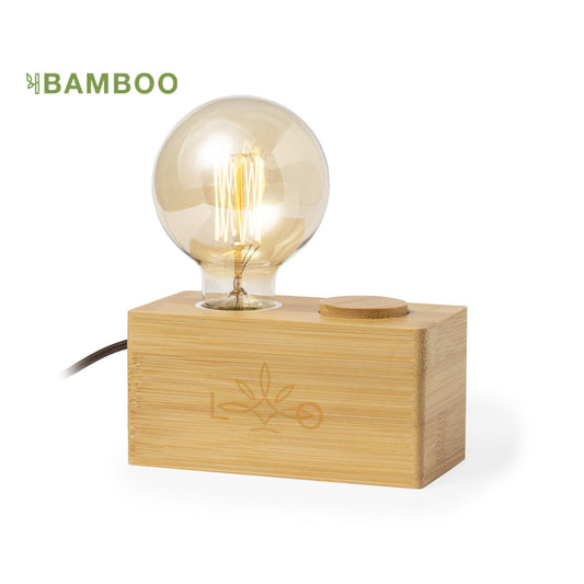 lampe au design vintage en bambou personnalisable logo entreprise