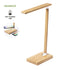 Lampe chargeur pliable, connexion bluetooth, sans fil 10w, sortie usb en bambou SLEYA