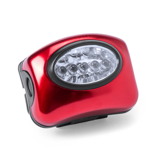Lampe frontale à 5 LED avec trois modes d'éclairage, fixe et clignotant. personnalisable logo entreprise
