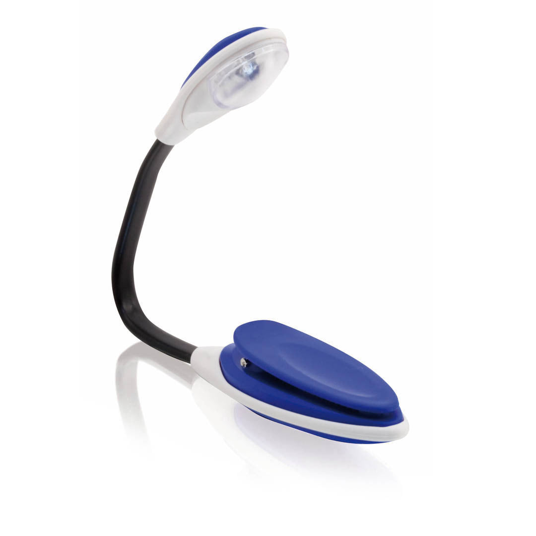 Lampe led de lecture flexible avec pince de fixation LEKTURA bleu