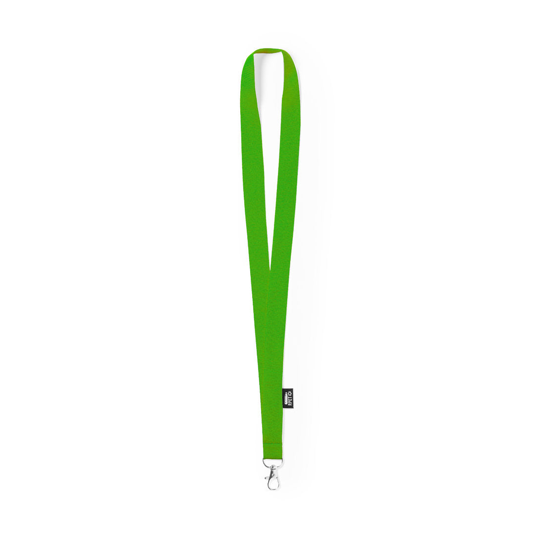 Lanyard en polyester 300d resistant rpet LORIET vert