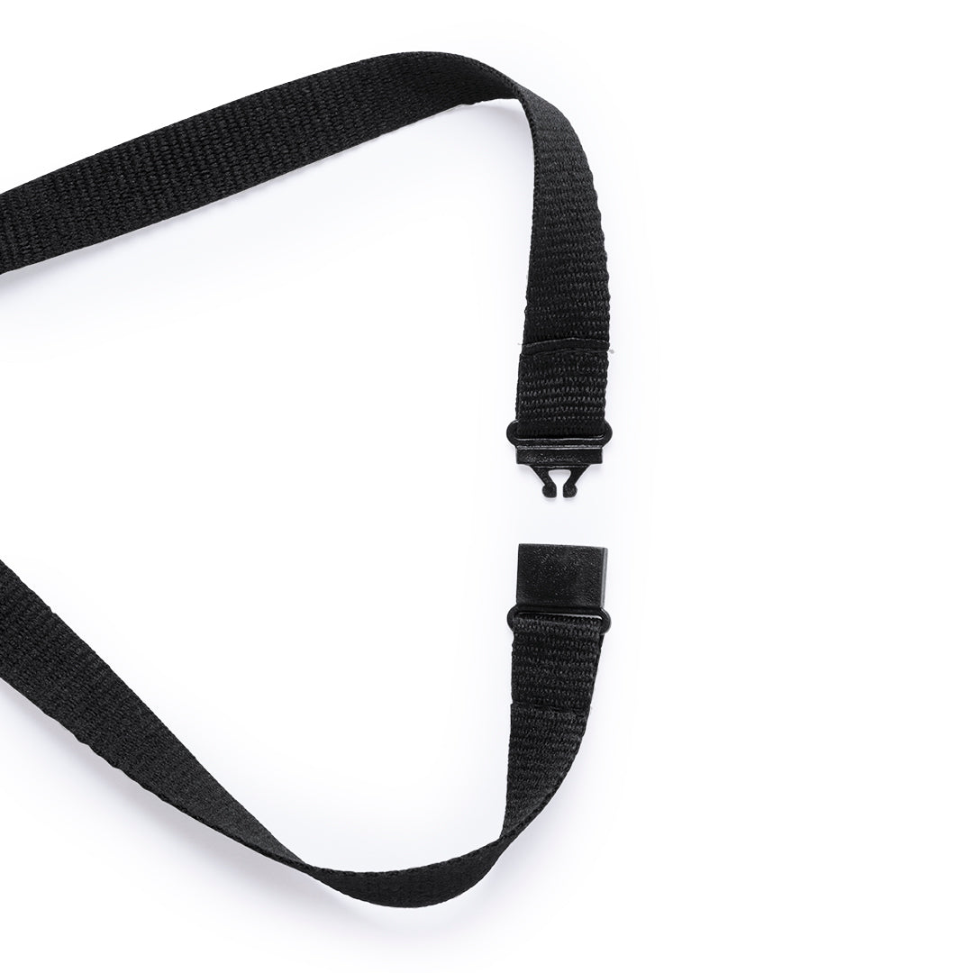 Lanyard extensible en polyester avec fermeture de sécurité LEMER avec marquage