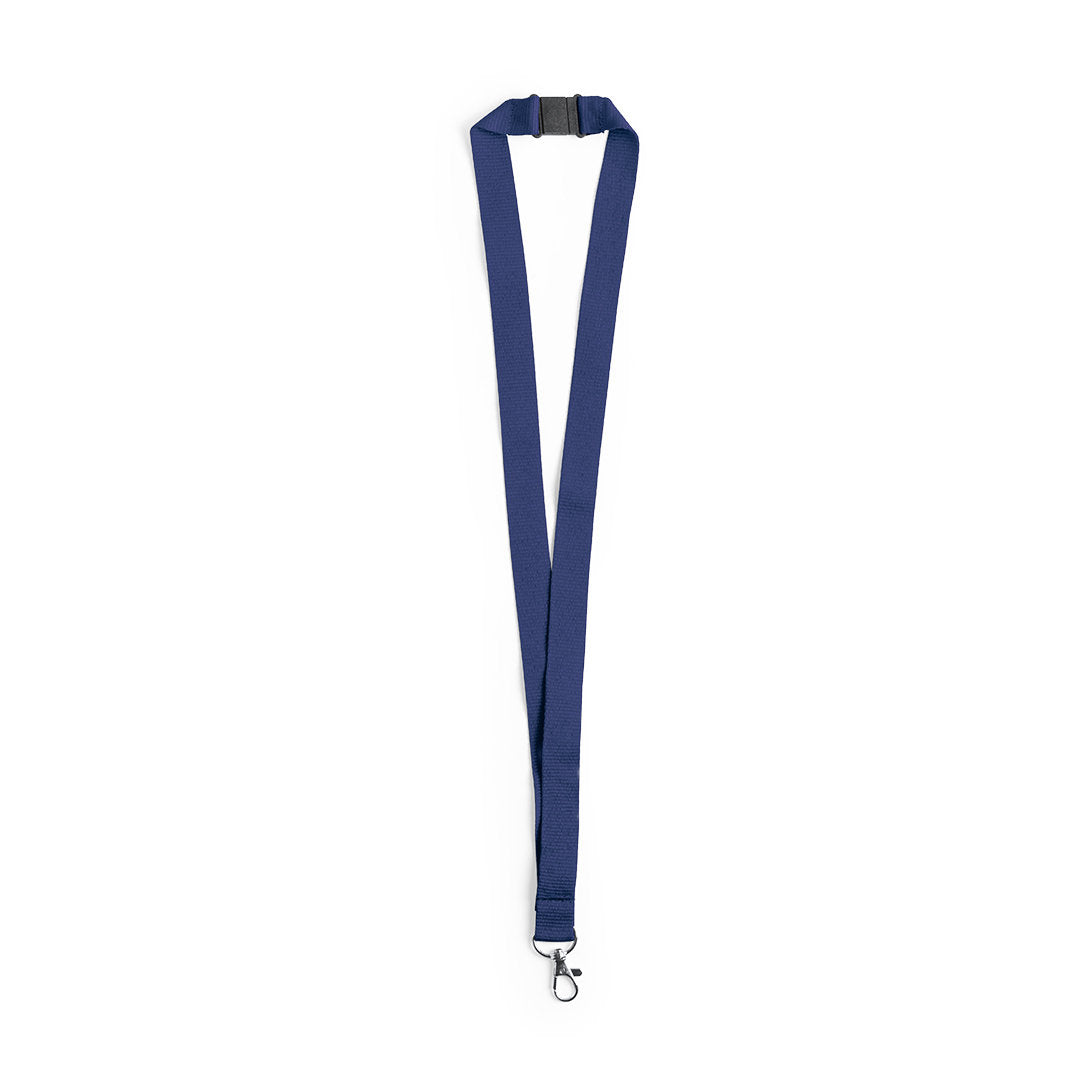 Lanyard, tour de cou en polyester avec mousqueton en métal et fermeture sécurité KAPPIN bleu