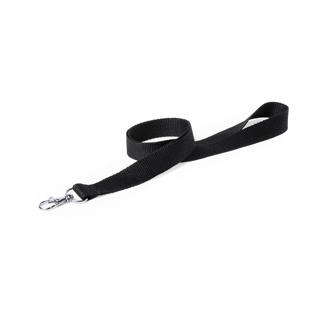 Lanyard en polyester avec mousqueton métal NECK noir