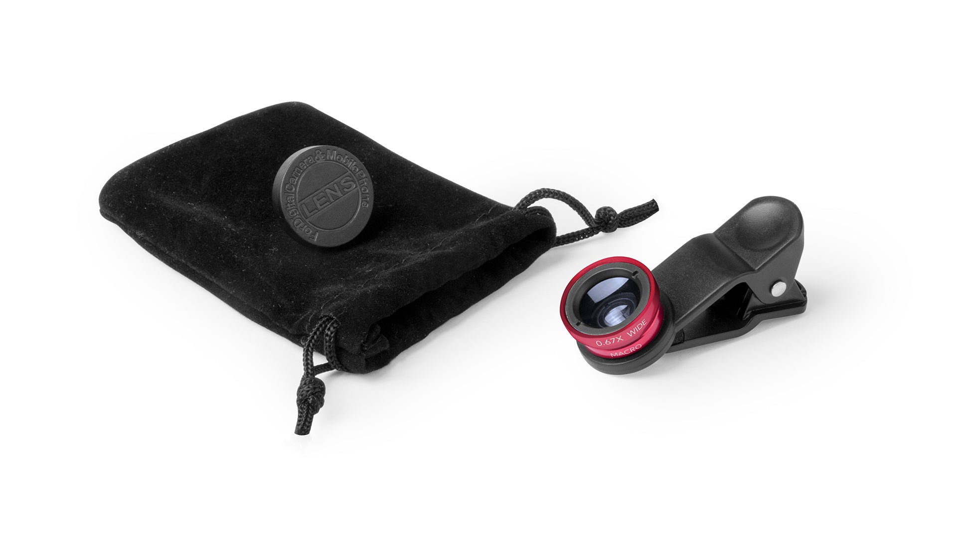 Lentilles universelles pour smartphone ajustables par pince DRIAN kit et accessoires