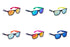 Lunettes de soleil bicolores coloris multiples