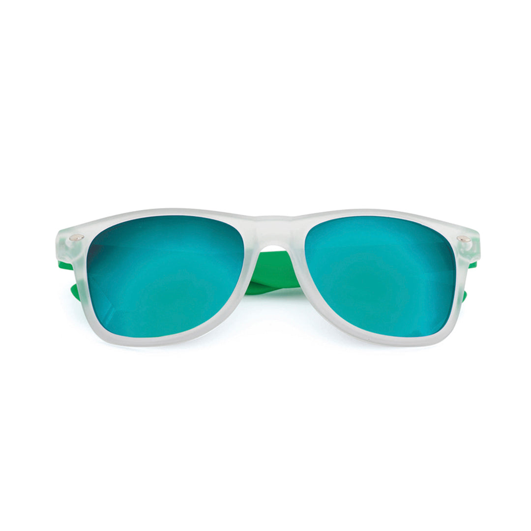 Lunettes de soleil vert et transparent