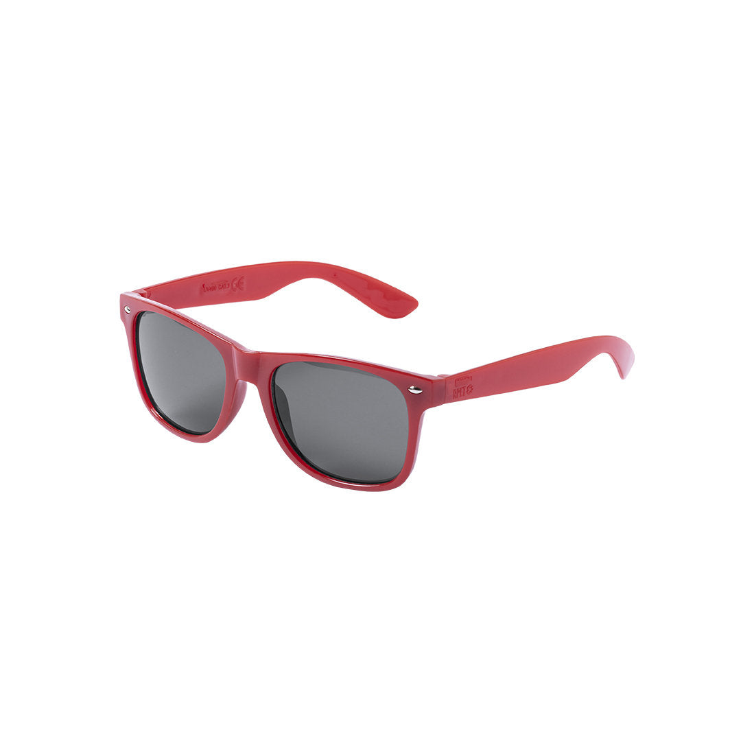 Lunettes de soleil protection UV 400 rouge verres noirs