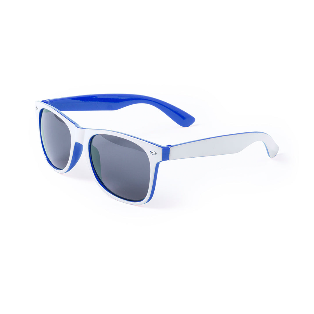 Lunettes de soleil protection uv400 SAIMON bleu et blanc