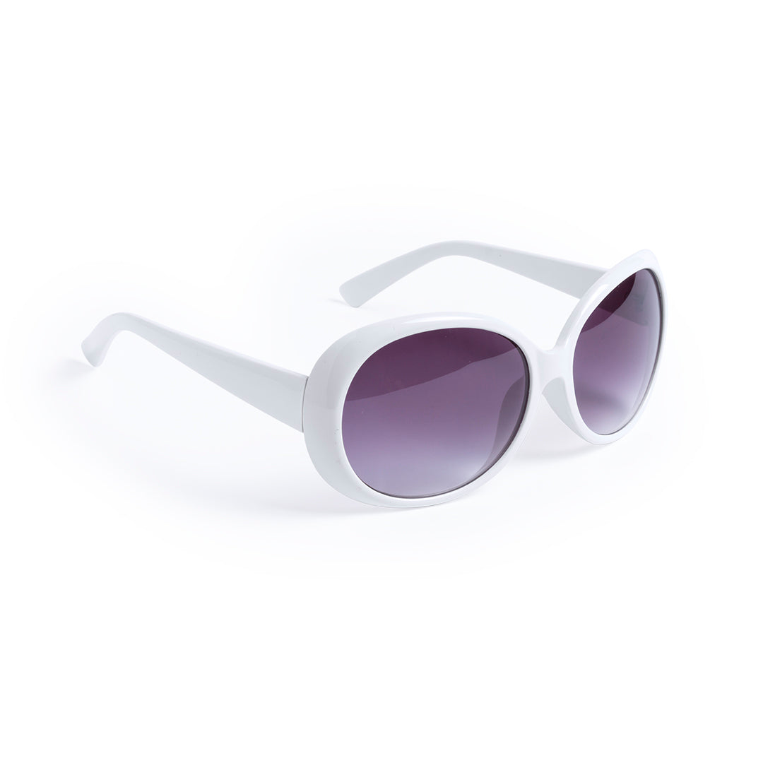 Lunettes de soleil rétro avec protection UV400 BELLA blanche