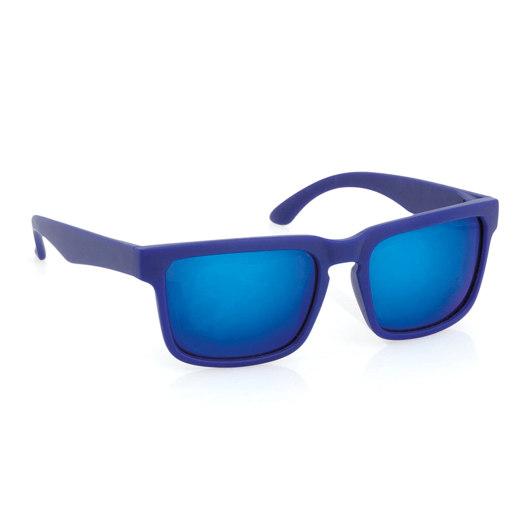 Lunettes de soleil verres à effet miroir bleu