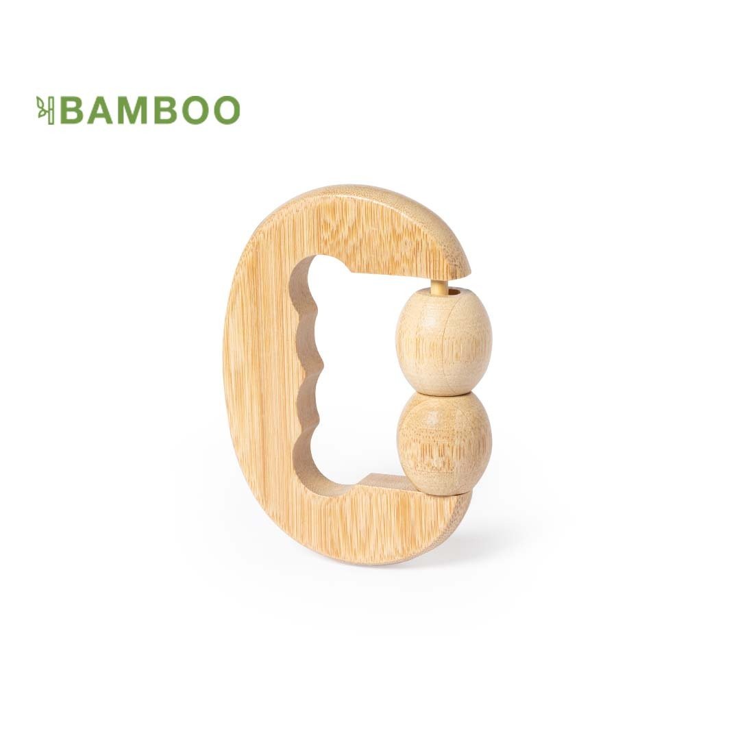 Masseur en bambou avec 2 boules de massage WENDY