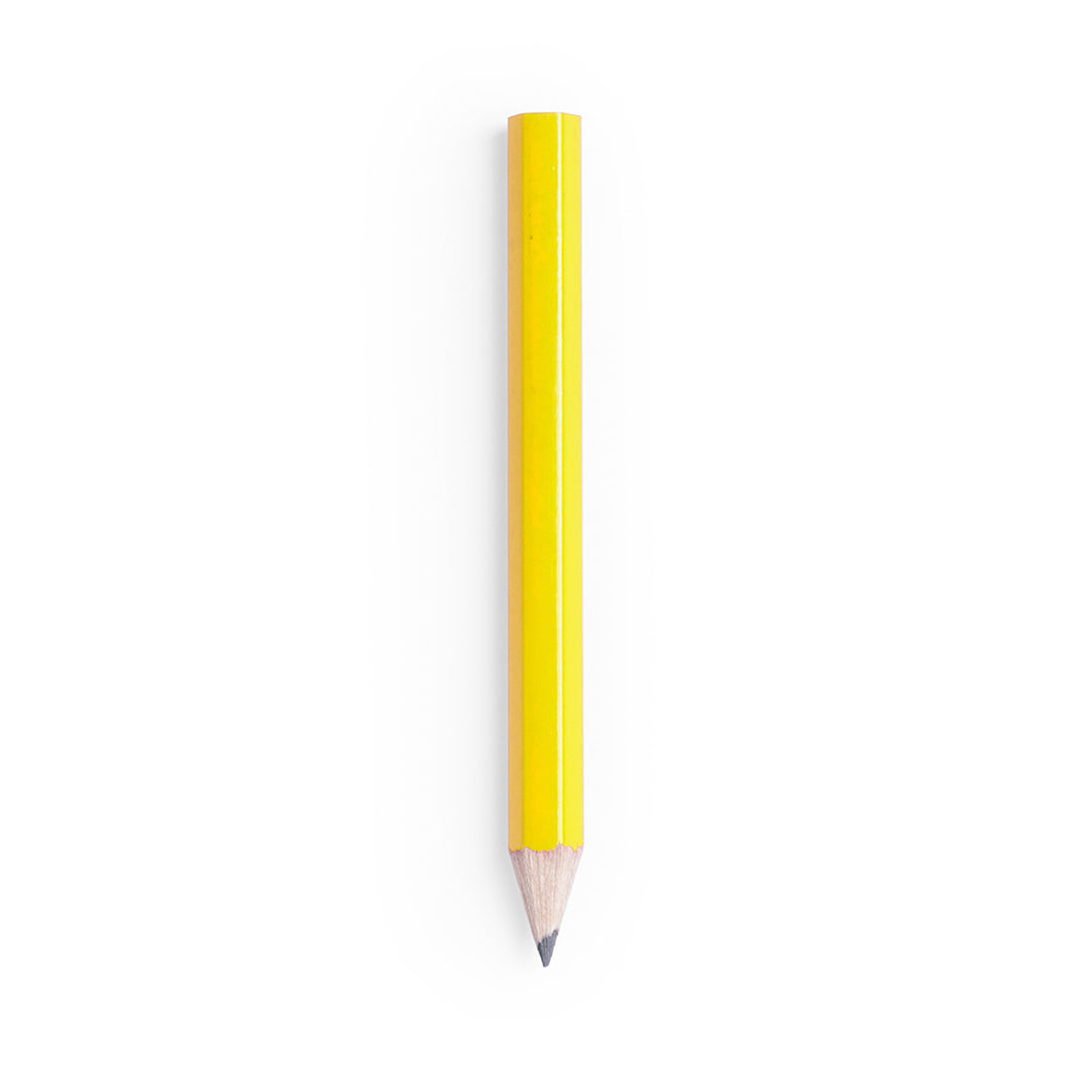 Mini crayon coloré en bois avec mine noire et pointe affûtée