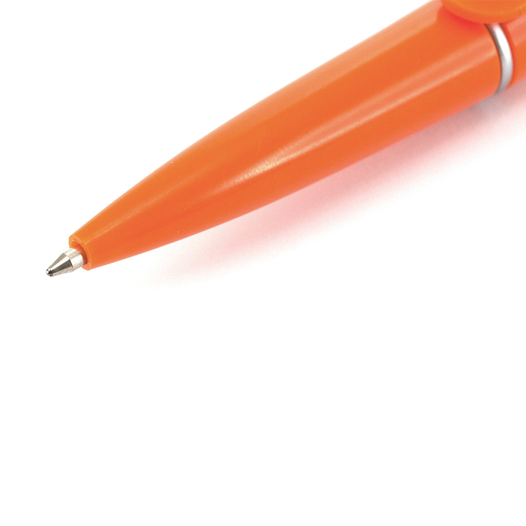 mini stylo à mécanisme tournant orange pointe fine