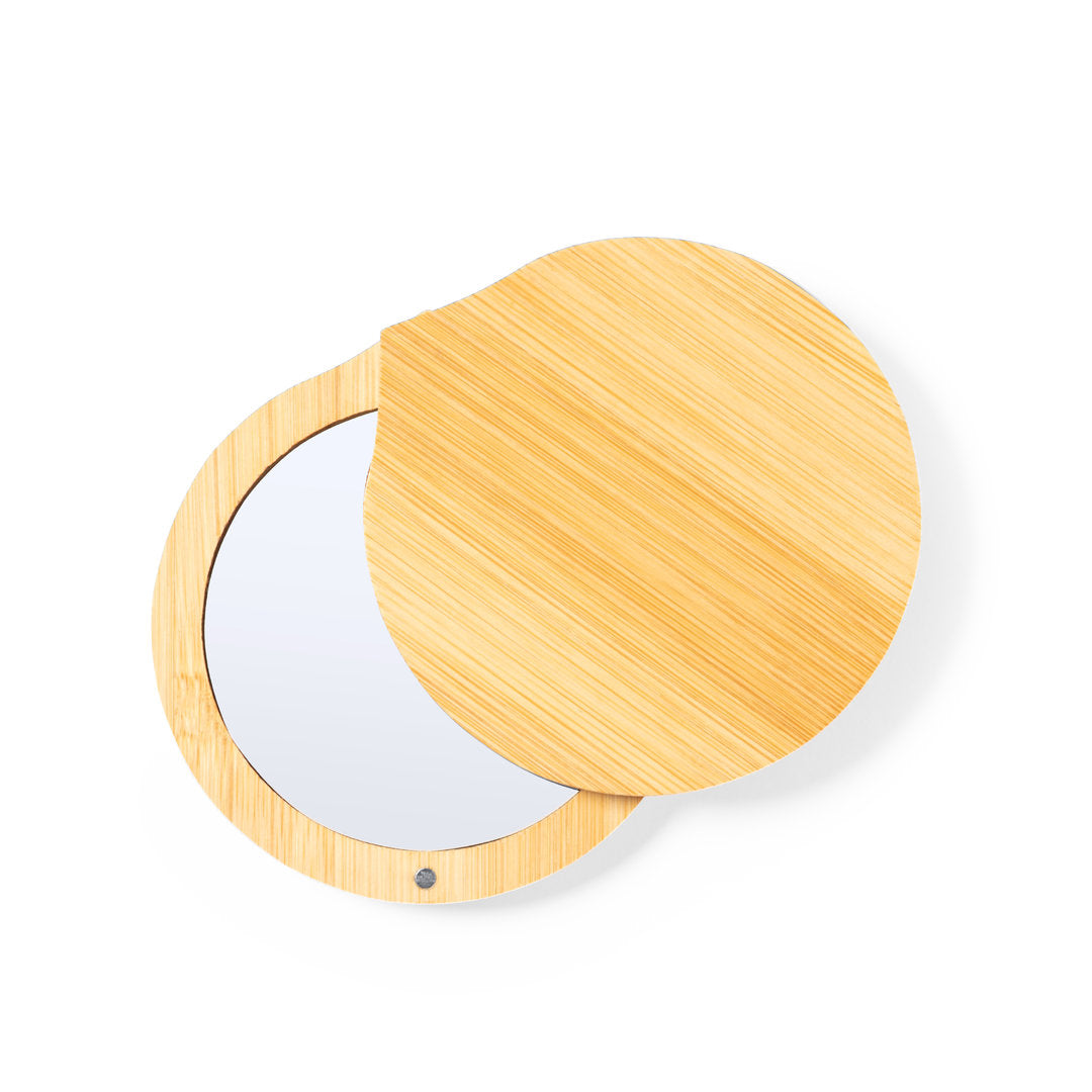 Miroir Compact en Bambou avec Boîte Kraft