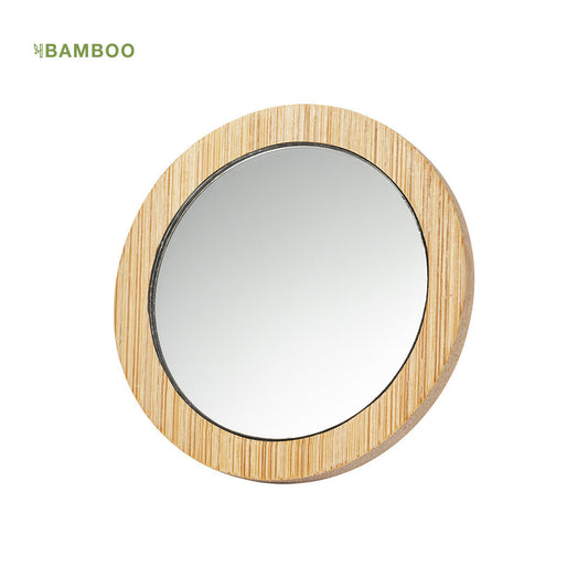 Miroir de Poche en Bambou Naturel 1X