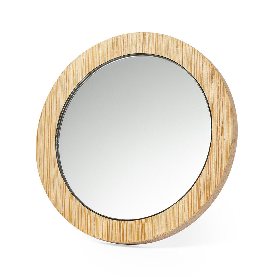 Miroir Portable en Bambou avec Boîte Individuelle