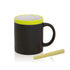 Mug en céramique de 350 ml avec craie incluse COLORFUL jaune